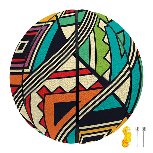 Retro African Ethnic Tribal Print Basketball