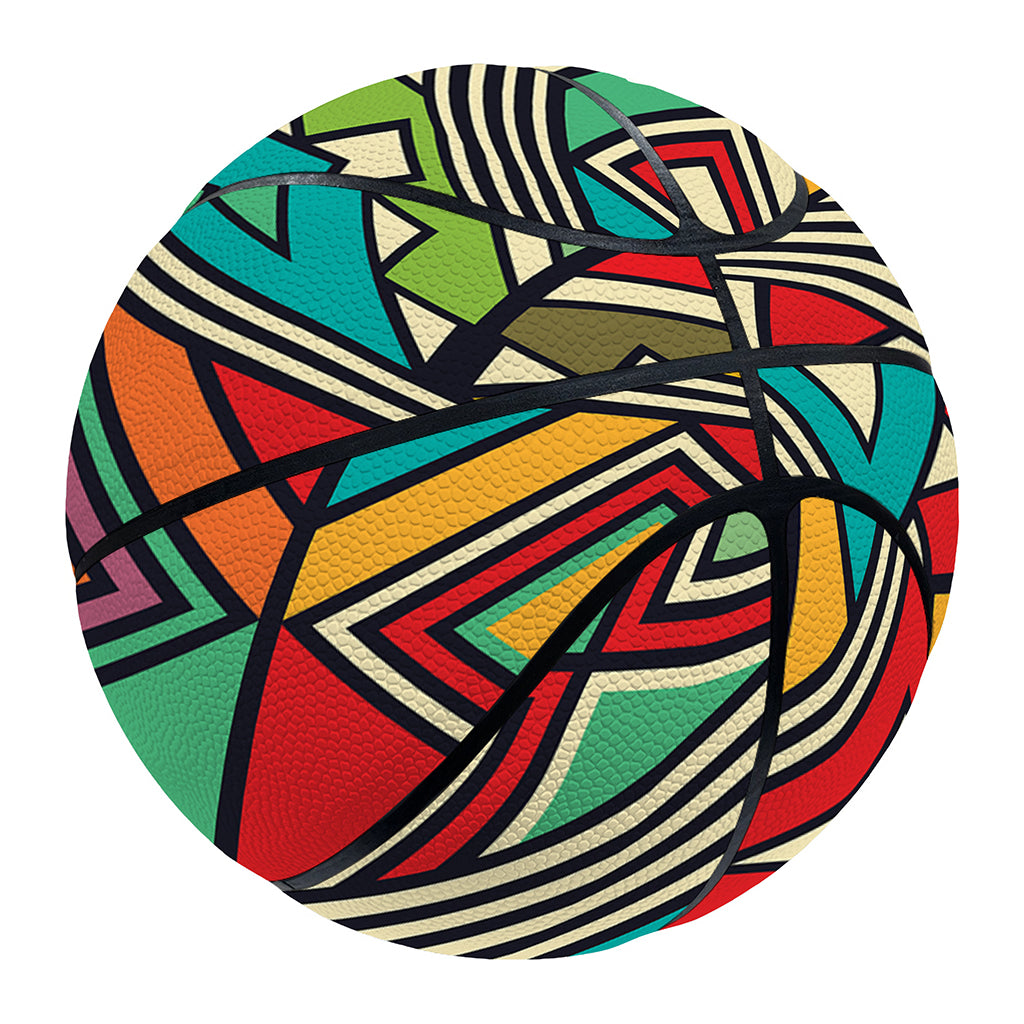 Retro African Ethnic Tribal Print Basketball