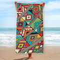 Retro African Ethnic Tribal Print Beach Towel
