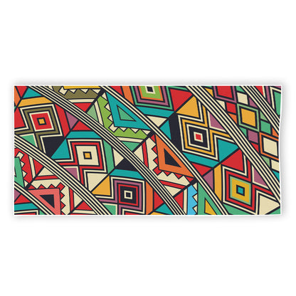 Retro African Ethnic Tribal Print Beach Towel