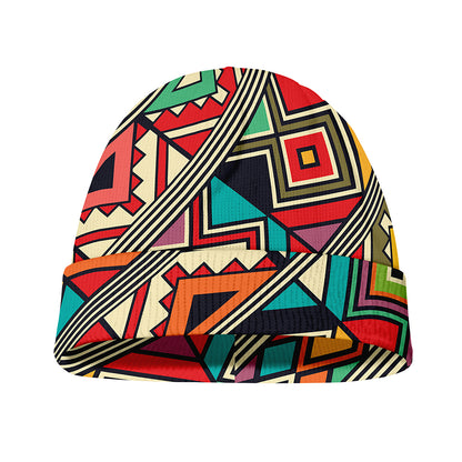 Retro African Ethnic Tribal Print Beanie