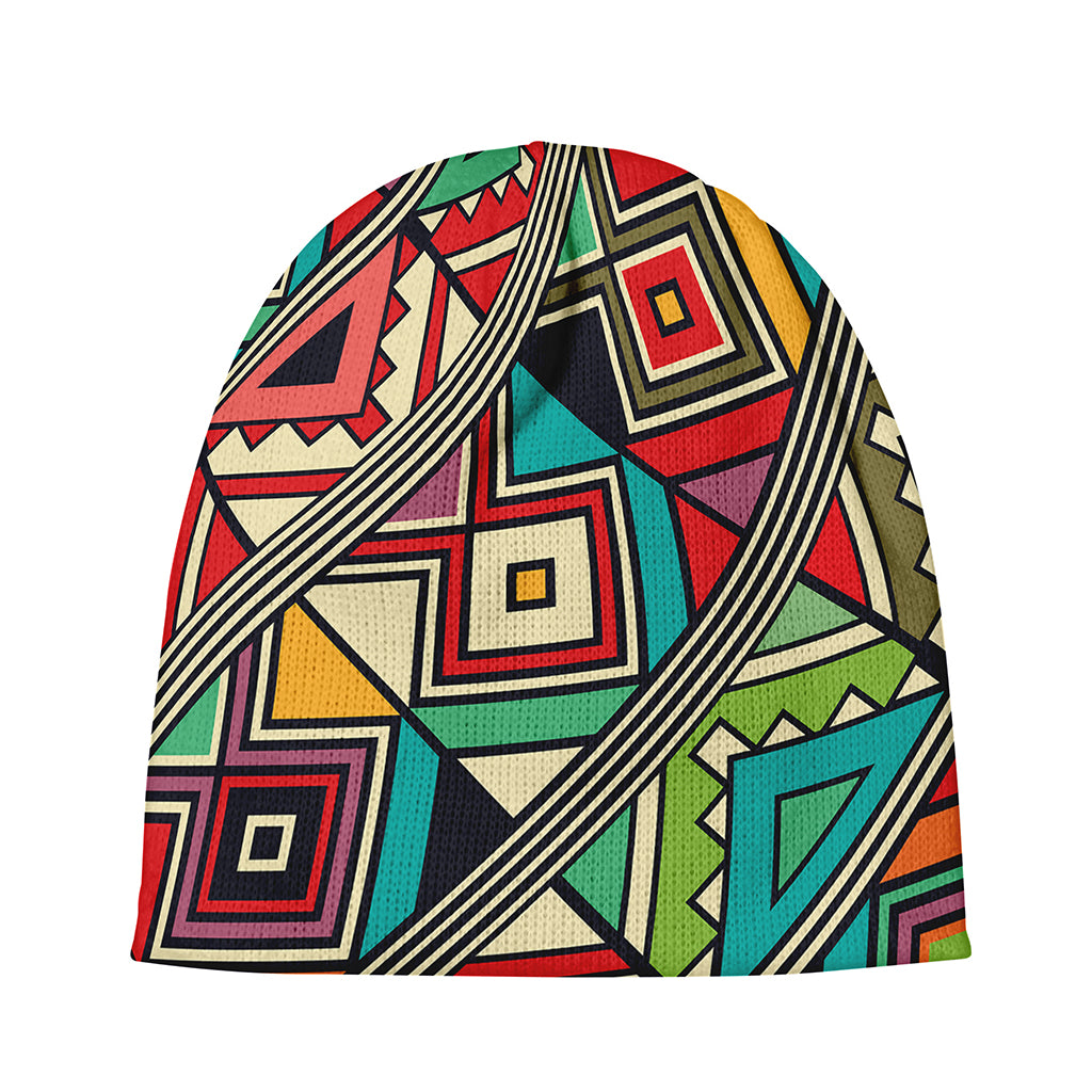 Retro African Ethnic Tribal Print Beanie