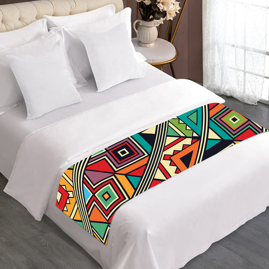 Retro African Ethnic Tribal Print Bed Runner