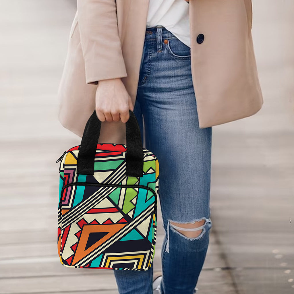 Retro African Ethnic Tribal Print Bible Tote Bag