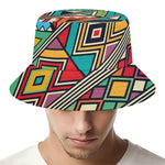 Retro African Ethnic Tribal Print Bucket Hat