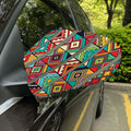 Retro African Ethnic Tribal Print Car Side Mirror Covers