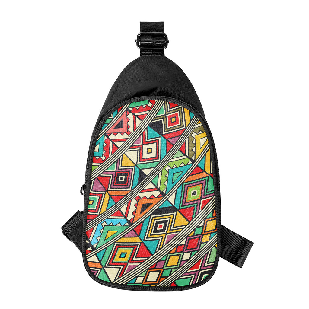 Retro African Ethnic Tribal Print Chest Bag