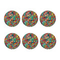 Retro African Ethnic Tribal Print Coaster Set