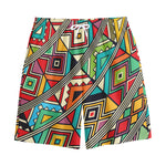 Retro African Ethnic Tribal Print Cotton Shorts