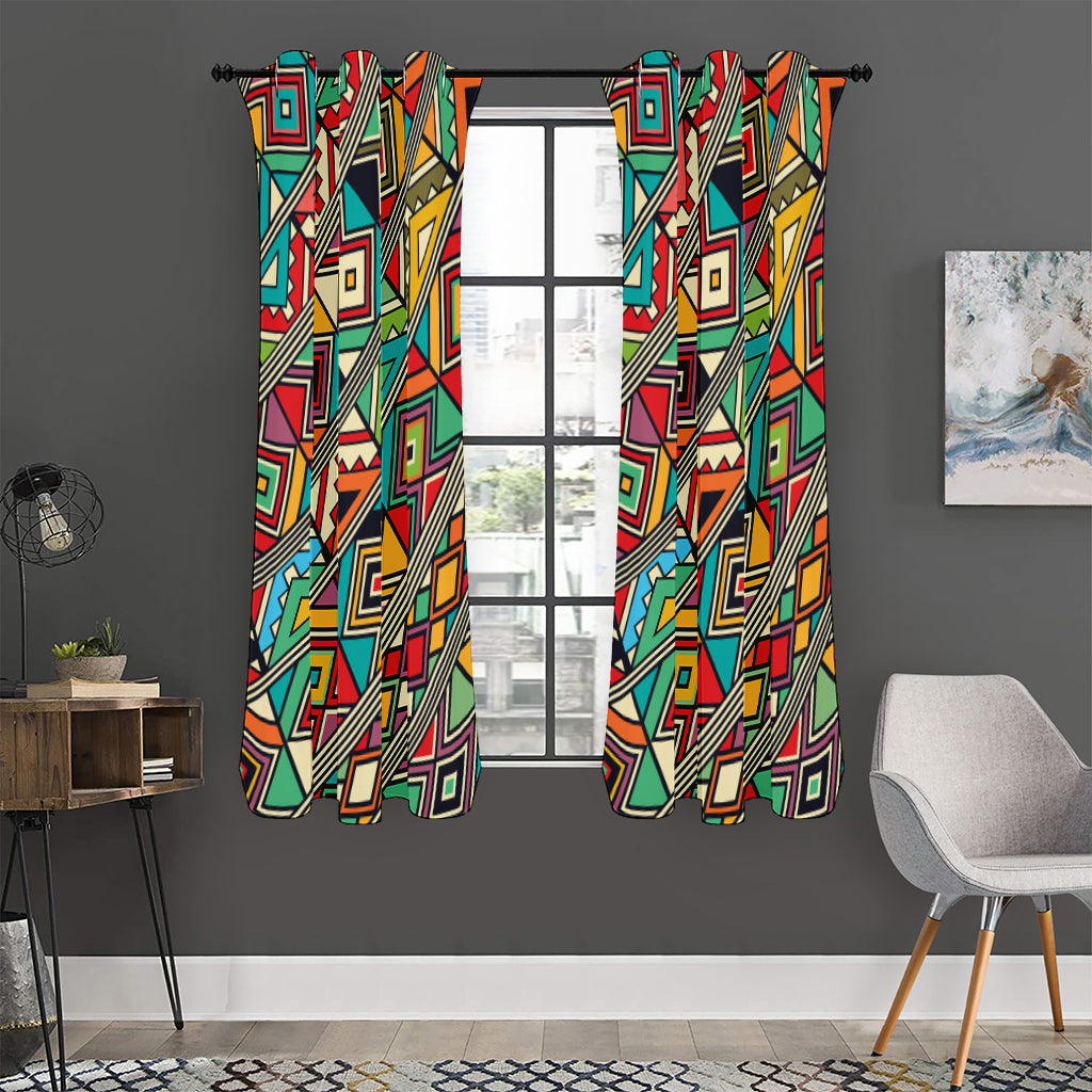 Retro African Ethnic Tribal Print Curtain