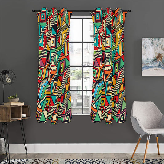 Retro African Ethnic Tribal Print Curtain