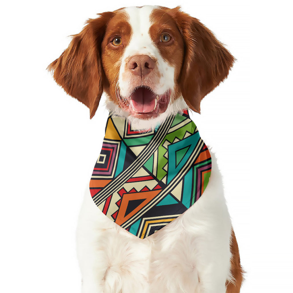 Retro African Ethnic Tribal Print Dog Bandana