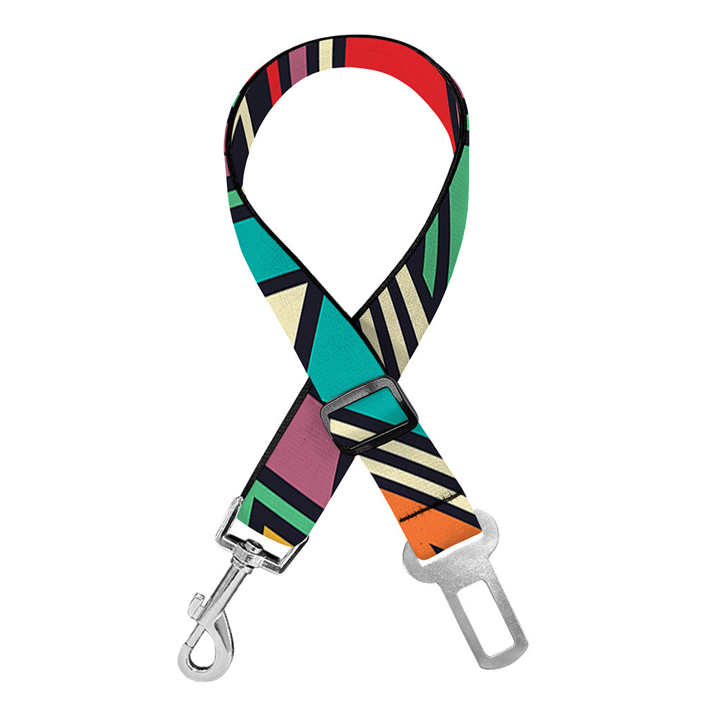 Retro African Ethnic Tribal Print Dog Seat Belt