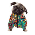 Retro African Ethnic Tribal Print Dog Zip Up Jacket