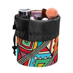 Retro African Ethnic Tribal Print Drawstring Makeup Bag