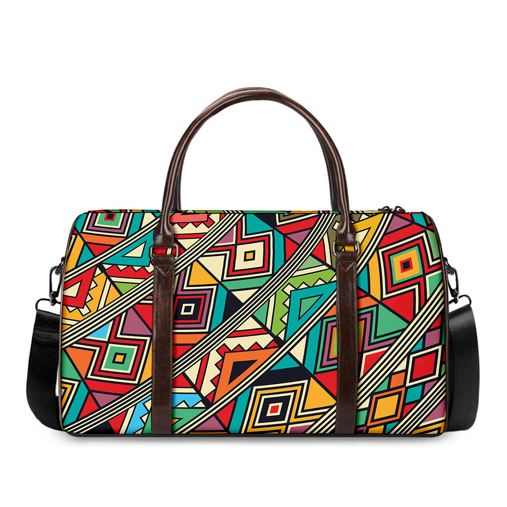 Retro African Ethnic Tribal Print Duffle Bag