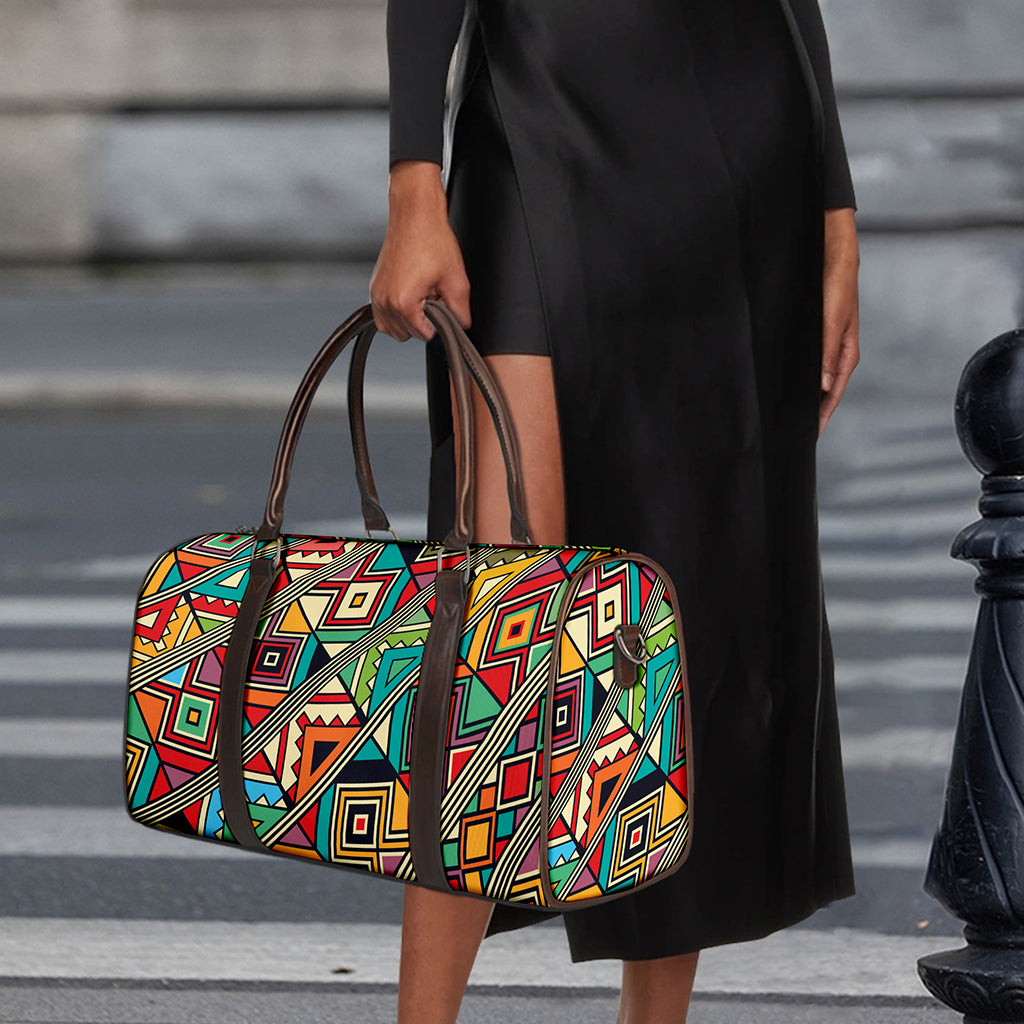 Retro African Ethnic Tribal Print Duffle Bag