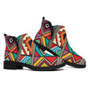 Retro African Ethnic Tribal Print Flat Ankle Boots