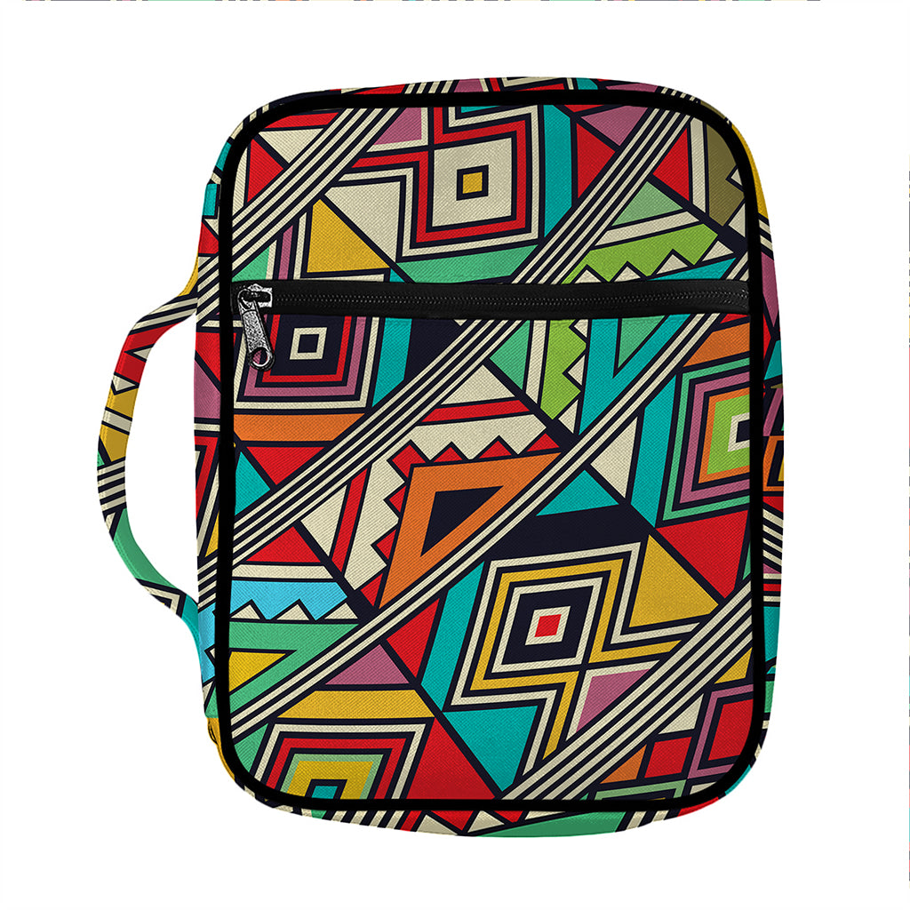 Retro African Ethnic Tribal Print Front Pocket Bible Bag