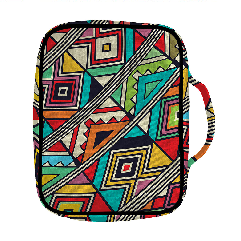 Retro African Ethnic Tribal Print Front Pocket Bible Bag