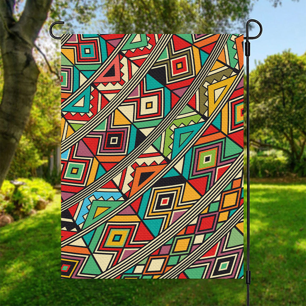 Retro African Ethnic Tribal Print Garden Flag