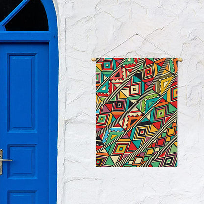 Retro African Ethnic Tribal Print Garden Flag