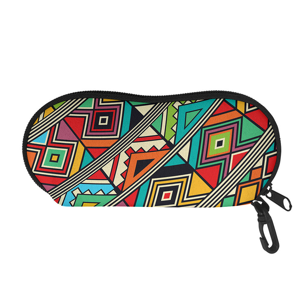 Retro African Ethnic Tribal Print Glasses Case