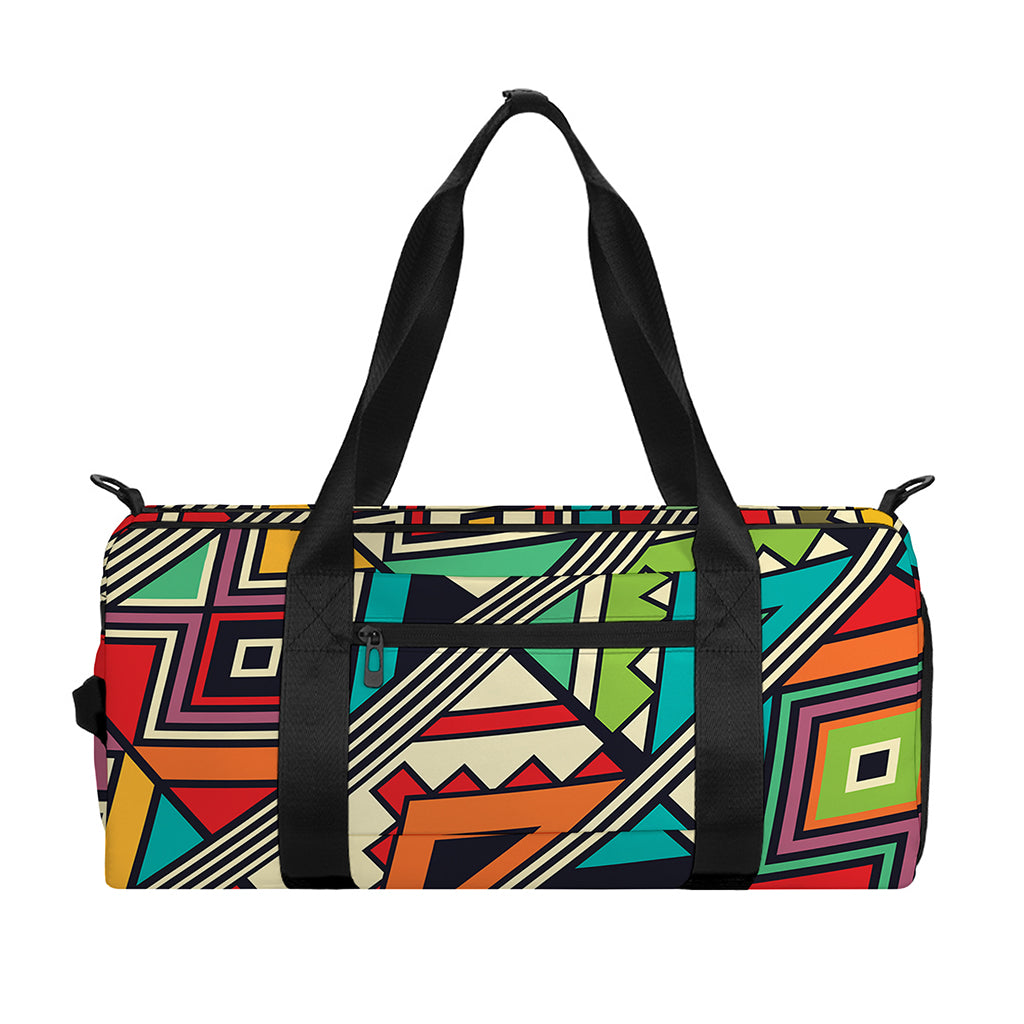 Retro African Ethnic Tribal Print Gym Bag