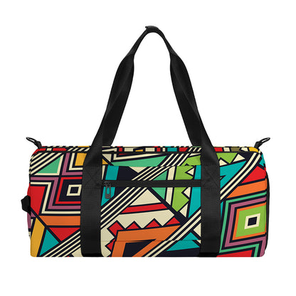 Retro African Ethnic Tribal Print Gym Bag