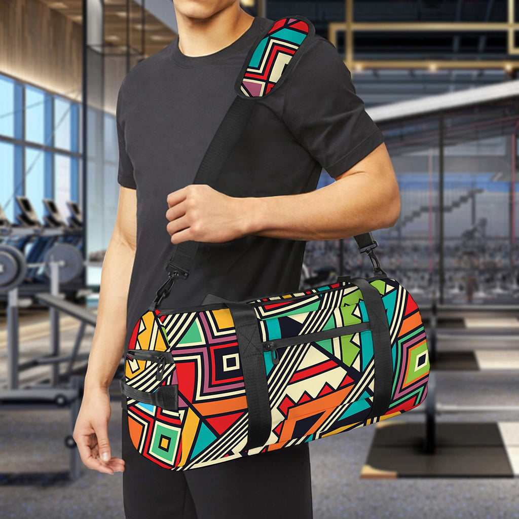 Retro African Ethnic Tribal Print Gym Bag