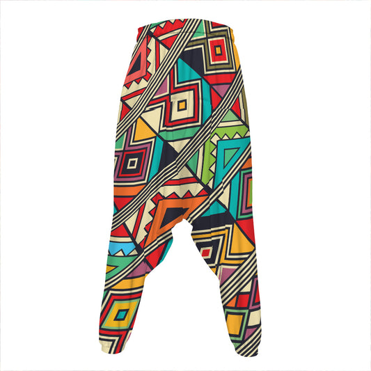 Retro African Ethnic Tribal Print Hammer Pants
