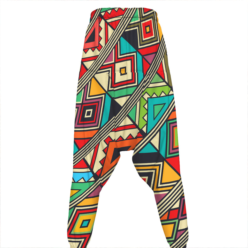 Retro African Ethnic Tribal Print Hammer Pants