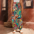 Retro African Ethnic Tribal Print Harem Pants