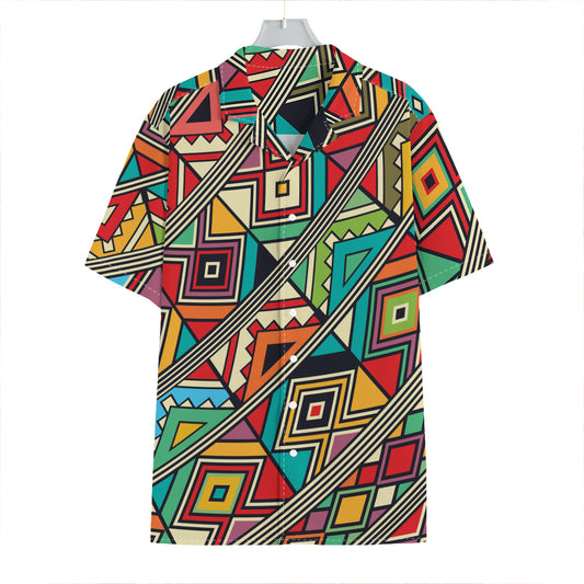 Retro African Ethnic Tribal Print Hawaiian Shirt