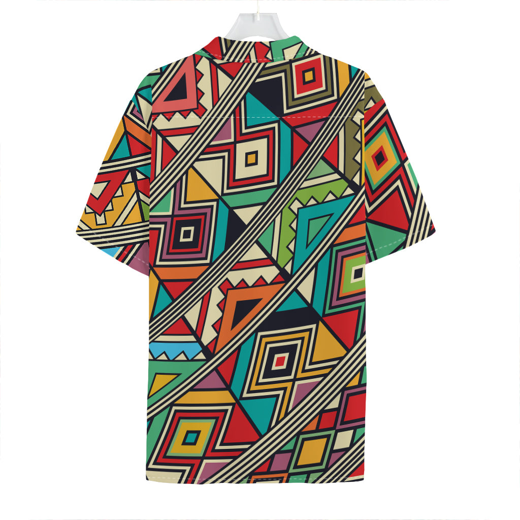 Retro African Ethnic Tribal Print Hawaiian Shirt