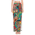 Retro African Ethnic Tribal Print High Slit Maxi Skirt