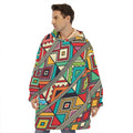 Retro African Ethnic Tribal Print Hoodie Blanket