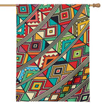 Retro African Ethnic Tribal Print House Flag