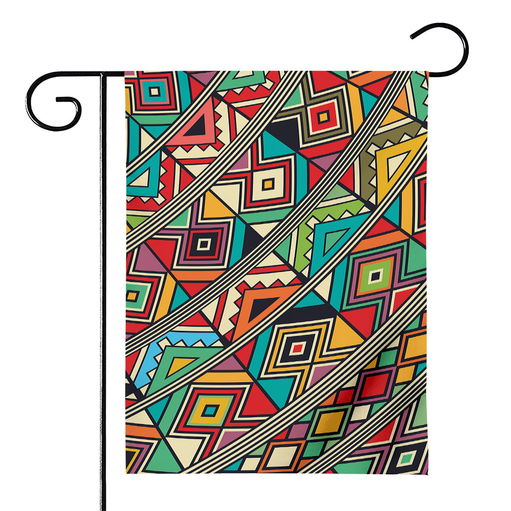 Retro African Ethnic Tribal Print House Flag