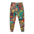Retro African Ethnic Tribal Print Jogger Pants