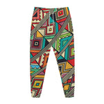 Retro African Ethnic Tribal Print Jogger Pants
