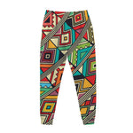 Retro African Ethnic Tribal Print Jogger Pants