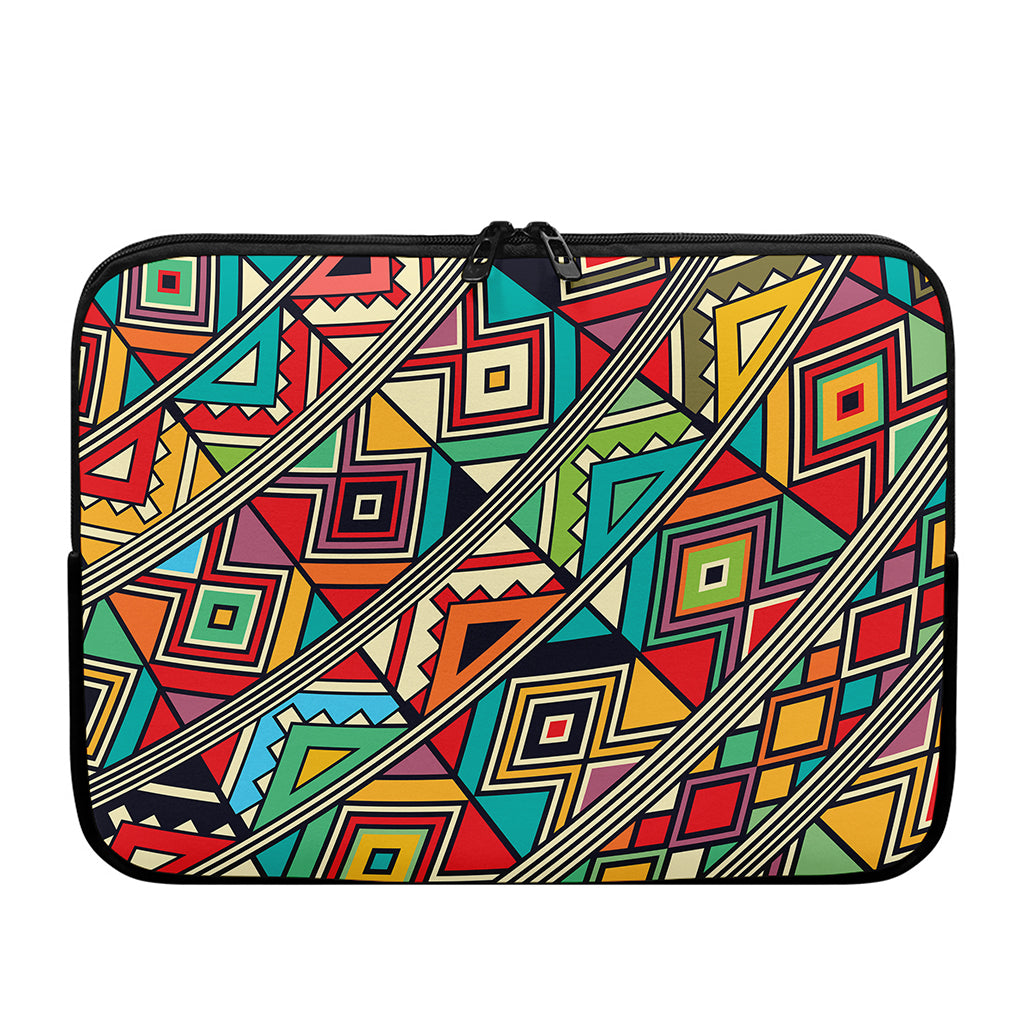 Retro African Ethnic Tribal Print Laptop Sleeve