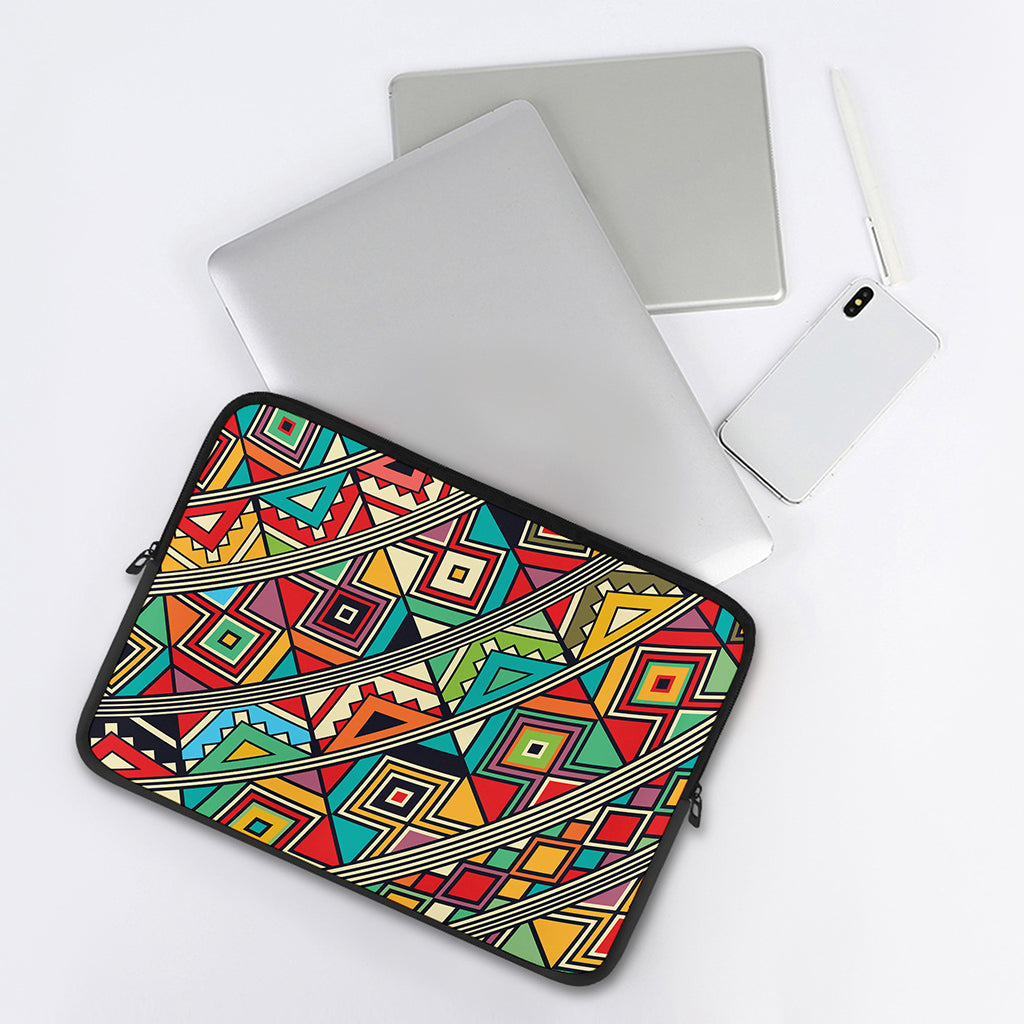 Retro African Ethnic Tribal Print Laptop Sleeve