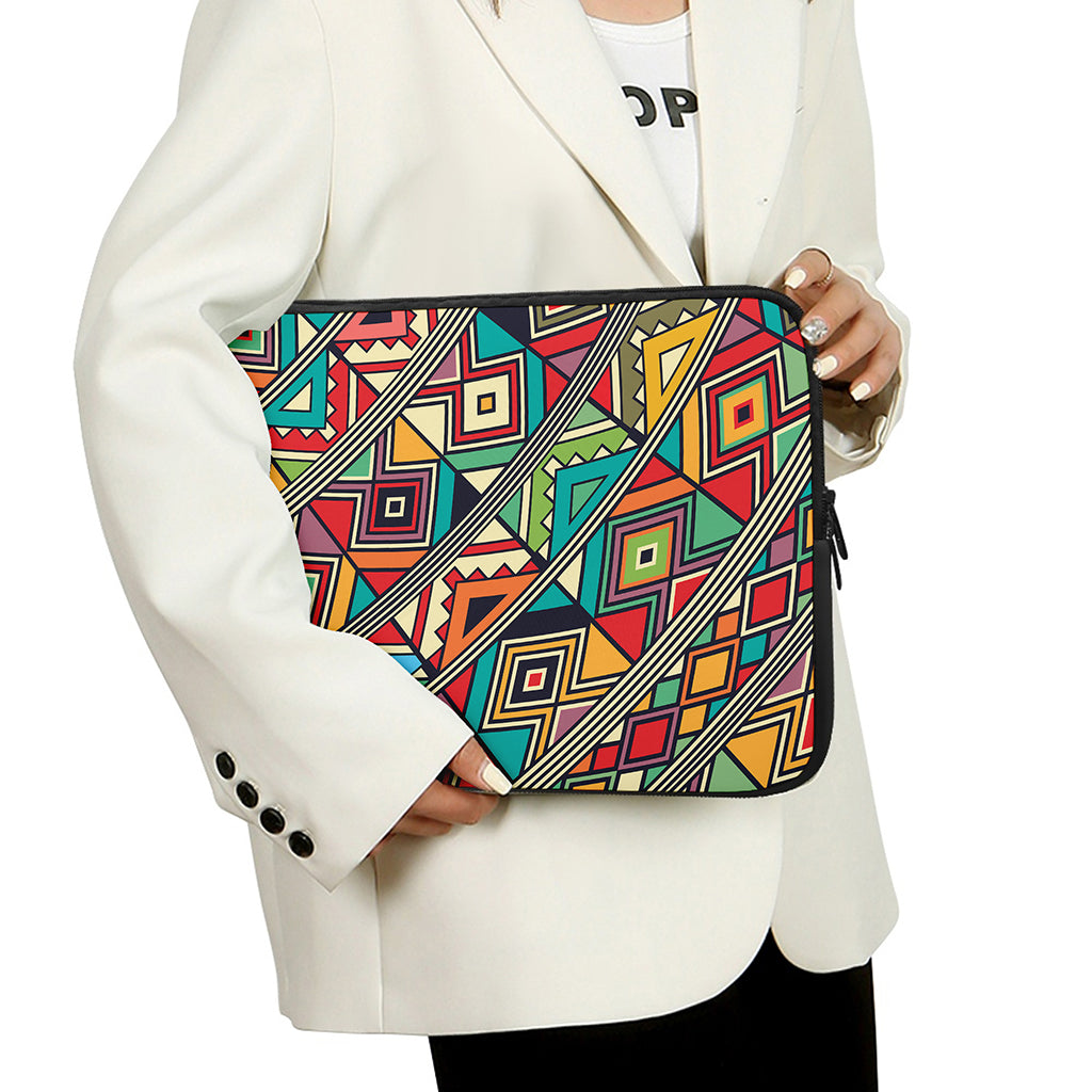 Retro African Ethnic Tribal Print Laptop Sleeve