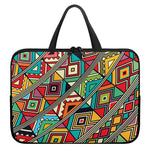 Retro African Ethnic Tribal Print Laptop Sleeve With Handle
