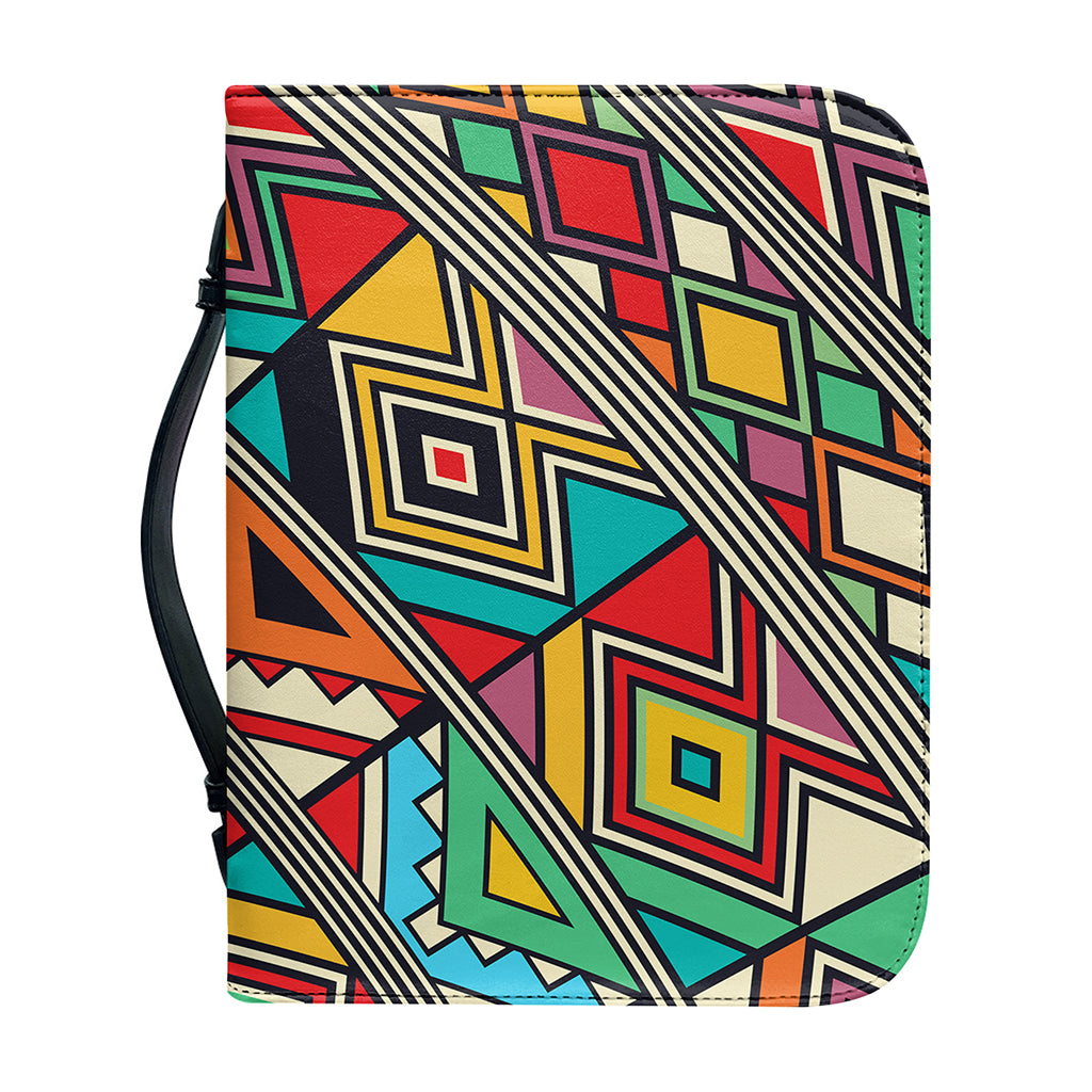 Retro African Ethnic Tribal Print Leather Bible Cover