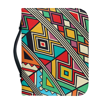 Retro African Ethnic Tribal Print Leather Bible Cover