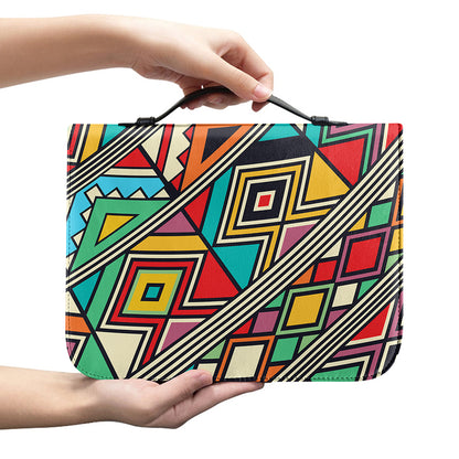 Retro African Ethnic Tribal Print Leather Bible Cover