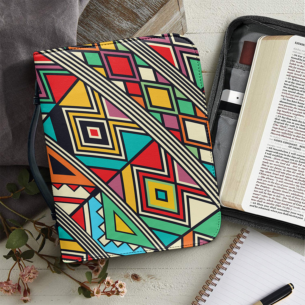 Retro African Ethnic Tribal Print Leather Bible Cover